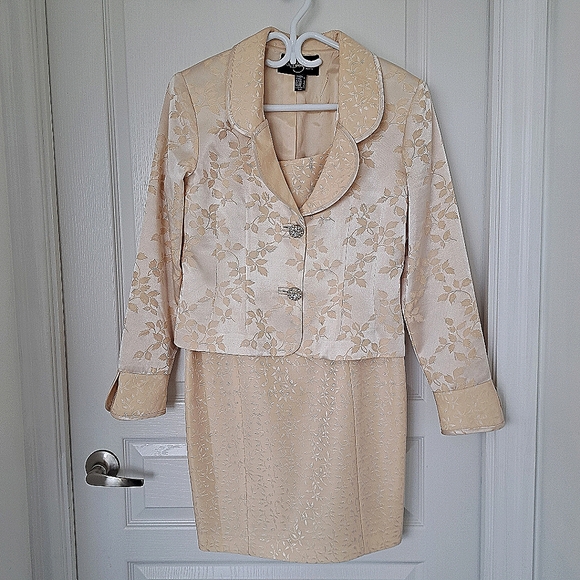 JS Collections Elegant Dress With Jacket Set Size 12 Petites - Picture 1 of 12